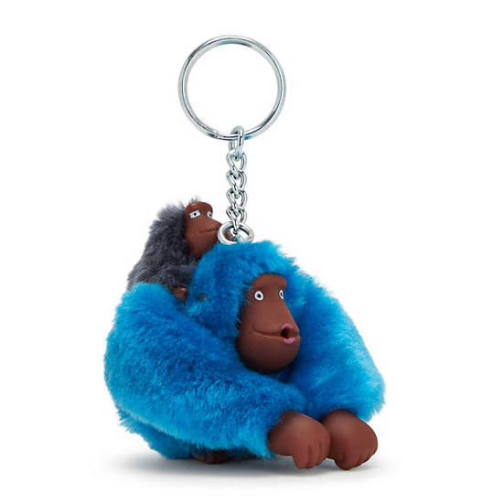 Kipling Mom And Baby Sven Monkey Keychain Tillbehör Marinblå | SE 1267TC